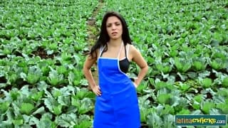 Latina is covered in oil and enjoyed by her man Latina is covered in oil and enjoyed by her man