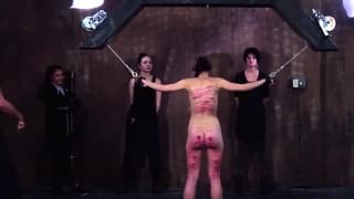 This poor young woman gets whipped hard This poor young woman gets whipped hard