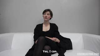 Anna starts sucking at a porn casting Anna starts sucking at a porn casting