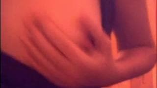 She puts her fingers all the way in today