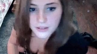 Cute and busty teen solo full cam show