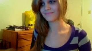 This amateur teen teases us on webcam