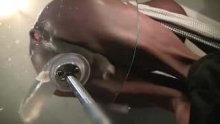 Mature guy sits on a dildo to fuck deep