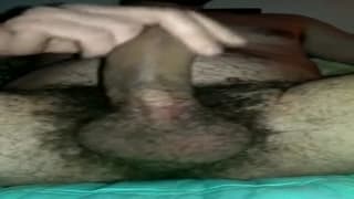 Hairy guy wanks until he cums in bed Hairy guy wanks until he cums in bed