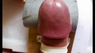 Homemade masturbating tool for his dick Homemade masturbating tool for his dick
