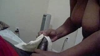 Black woman shows us how she handles a cock Black woman shows us how she handles a cock