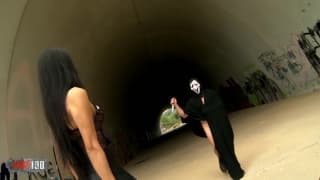 She offers her ass to him to get him hard She offers her ass to him to get him hard