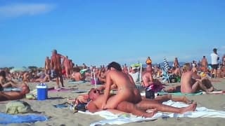 A crazy gangbang in the middle of the beach A crazy gangbang in the middle of the beach