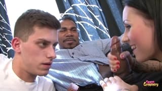 BBC sodomizes girl and boyfriend licks her cunt BBC sodomizes girl and boyfriend licks her cunt