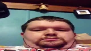 Fat guy shows his short dick as he jerks off Fat guy shows his short dick as he jerks off
