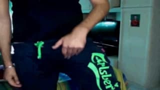He pulls it out and tugs on it til he cums He pulls it out and tugs on it til he cums
