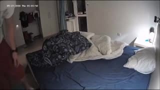 Taping their bed time live in the camera Taping their bed time live in the camera