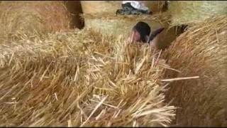 Two old amateurs have good sex outside