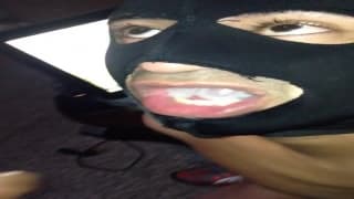 This guy wears a mask to suck dick! This guy wears a mask to suck dick!
