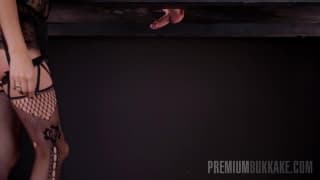 Blowjob, Brunette , Sexy Lingerie