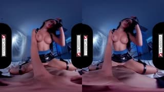 Resident Evil cosplay to enjoy in VR POV , Brunette , Full HD, Cosplay