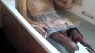 In the bath with lingerie on getting horny In the bath with lingerie on getting horny