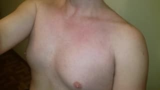 White guy teasing with his tight ass and dick White guy teasing with his tight ass and dick