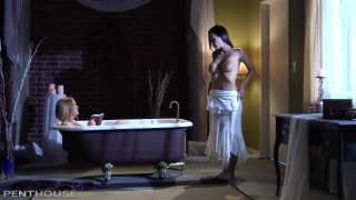 Krissy Lynn and Laly Vallade end bath with sex Krissy Lynn and Laly Vallade end bath with sex