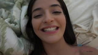 Emily Willis uses her skills to get his cum Emily Willis uses her skills to get his cum