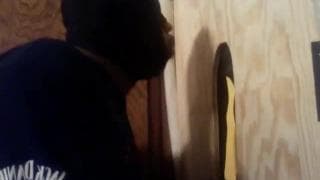 Big black dude enjoys a hard white dick