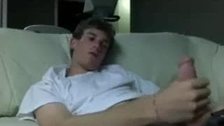 Young guy with a long dick making himself cum Young guy with a long dick making himself cum