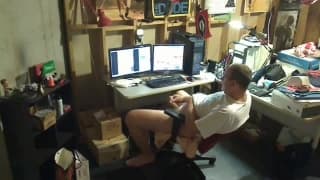 He's a guy who loves to watch porn and play He's a guy who loves to watch porn and play