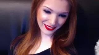 Sexy redhead shemale masturbating on cam Sexy redhead shemale masturbating on cam