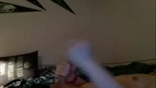 Emo transsexual does a handjob and cums Emo transsexual does a handjob and cums