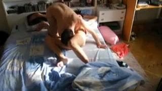 Wife getting fucked in bed and enjoying Wife getting fucked in bed and enjoying