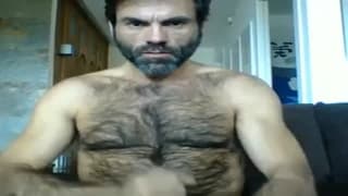 Hairy man is getting himself off on cam Hairy man is getting himself off on cam