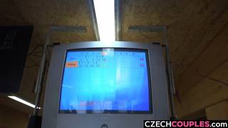 Fucking our girlfriends in the bowling toilets Young, Lesbian, Orgy , Blowjob, POV , Small Tits, Ex-Girlfriend, Full HD, Threesome , Cunnilingus