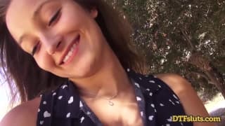 Fucking his girlfriend in a national park Fucking his girlfriend in a national park