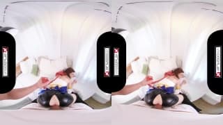 Slut in latex rides a hard cock in VR POV , Uniforms, XXX Scenario, Full HD, Cosplay