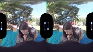 Sex in virtual reality and outdoors Blowjob, Small Tits, XXX Scenario, Full HD, Outdoor