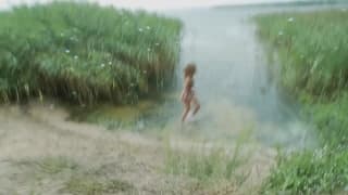 Fucking a horny Russian beauty in the rain Blowjob, Doggystyle