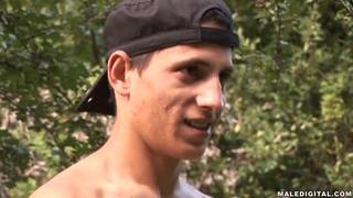 Young, muscular guy jerks off his big cock Young, muscular guy jerks off his big cock