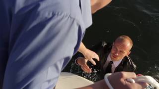 He fell of the boat and got his dick sucked He fell of the boat and got his dick sucked