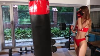 Bad ass girl training and masturbating Bad ass girl training and masturbating