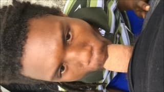 Black guy making the most of this hard white dick Black guy making the most of this hard white dick