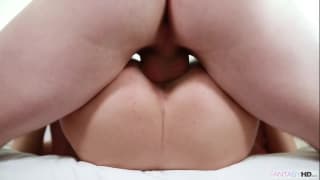 Connie Carter rides boyfriend reverse cowgirl style Connie Carter rides boyfriend reverse cowgirl style
