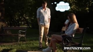 Blonde Eveline Dellai has a date in the park that ends in a fuck Blonde Eveline Dellai has a date in the park that ends in a fuck