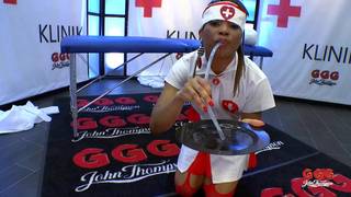 Black nurse who loves the taste of bukkake Black nurse who loves the taste of bukkake