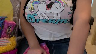 After fellatio Crystal Lust will fuck daddy