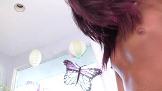 Two sensual brunette shemales fucking with each other