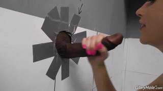 Chloe in a gloryhole! She skipped into porn shop Chloe in a gloryhole! She skipped into porn shop