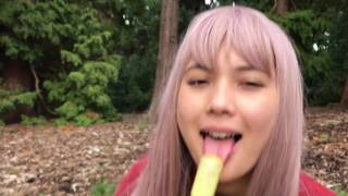 A brunette and a blonde masturbate outside A brunette and a blonde masturbate outside