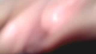 Close up of wet pussy lips of a Black babe
