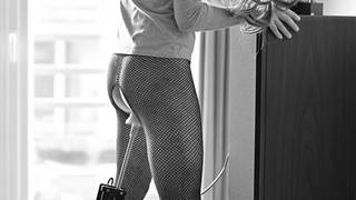 Sodomized by a machine while standing up Sodomized by a machine while standing up