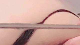 Amateur slut masturbates in front of a mirror Amateur slut masturbates in front of a mirror